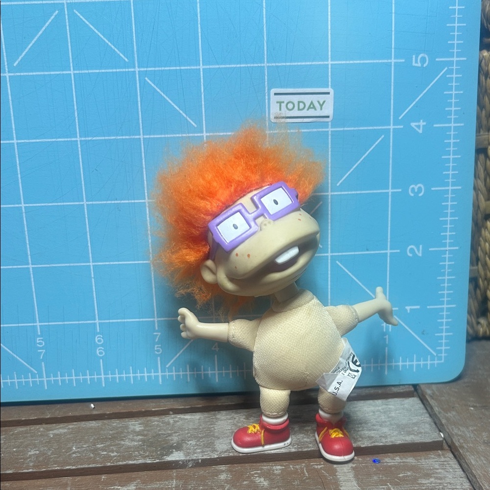 Rugrats Chuckie Plush Doll – Orange Hair with Purple Glasses